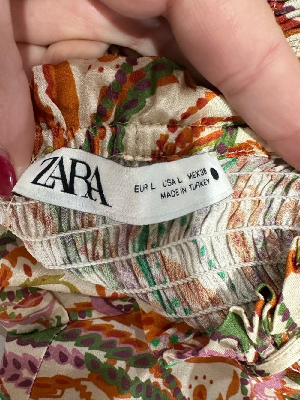 Zara Multicolor Floral Print Ruffle Shorts - Picture 3 of 6